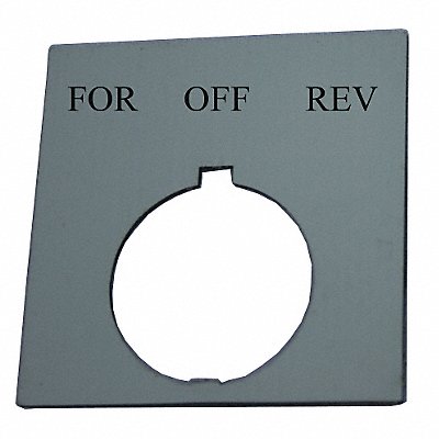 Legend Plate Square For.Off Rev. Black