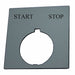 Legend Plate Square Start Stop Black