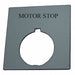 Legend Plate Square Motor Stop Black