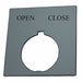 Legend Plate Square Open Close Black