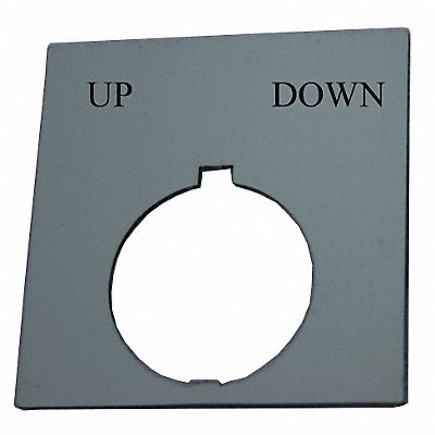 Legend Plate Square Up Down Black