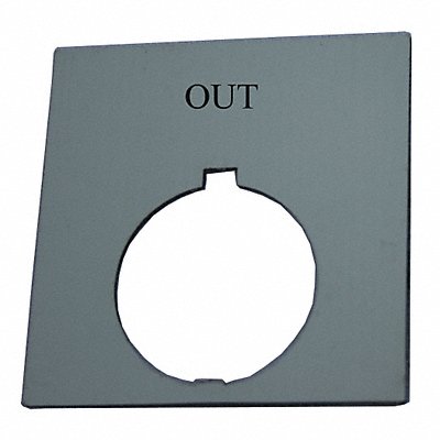 Legend Plate Square Out Black