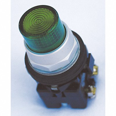 Pilot Light Lens 30mm Green Plastic