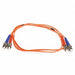 Fiber Cord Duplex ST ST 1m Orange