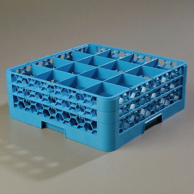 Glass Rack w/2 Extender 19.88 L Blue PK3