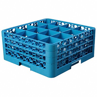 Glass Rack w/3 Extender 19.88 L Blue PK2