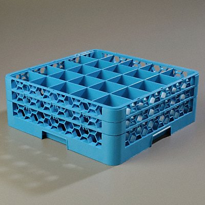 Glass Rack w/2 Extender 19.88 L Blue PK3