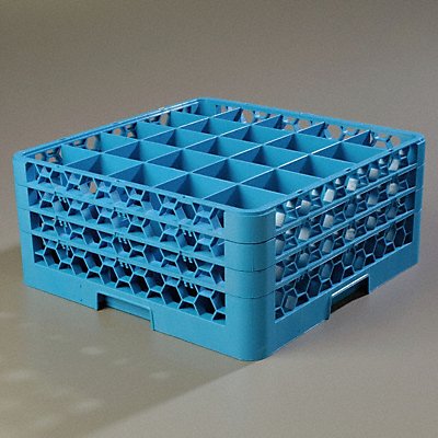 Glass Rack w/3 Extender 19.88 L Blue PK2