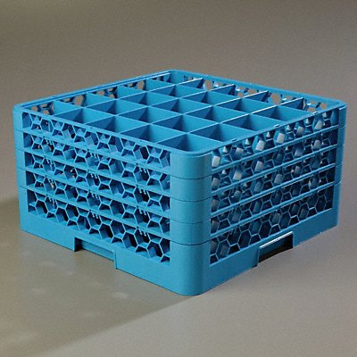 Glass Rack w/4 Extender 19.88 L Blue PK2