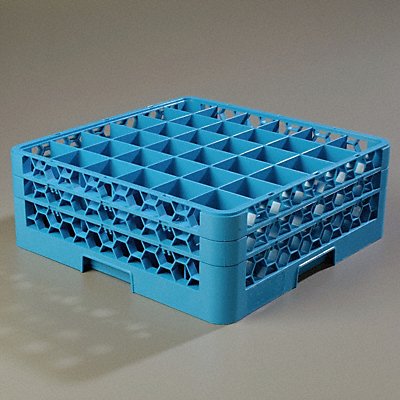 Glass Rack w/2 Extender 19.88 L Blue PK3