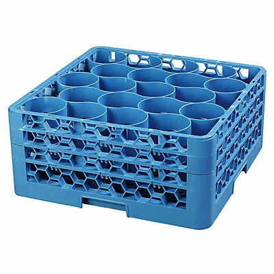 Glass Rack w/2 Extender 19.88 L Blue PK2