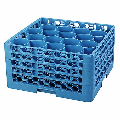 Glass Rack w/3 Extender 19.88 L Blue PK2