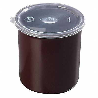 Food Crock with Lid 5.18 in H Brown PK12