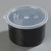 Food Crock with Lid 4.06 in H Black PK6