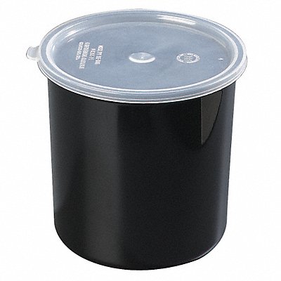 Food Crock with Lid 6.75 in H Black PK6