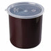 Food Crock with Lid 6.75 in H Brown PK6