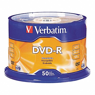 DVD-R Disc 4.70 GB 120 min 16x PK50