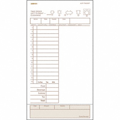 Guest Checks  Receipts PK4