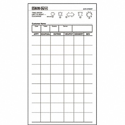 Guest Checks 2-Part Carbonless PK40