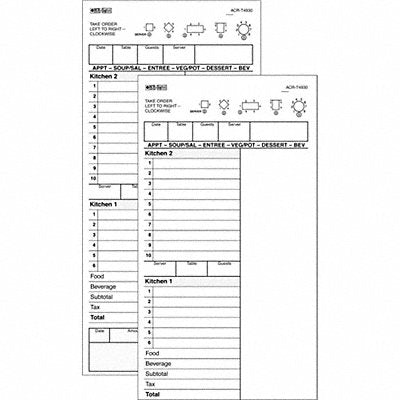 Guest Checks 2-Part Carbonless PK40