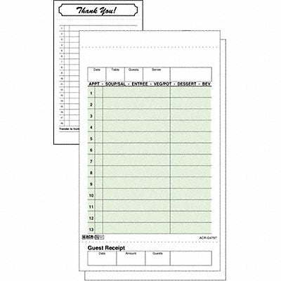 Guest Checks 2-Part Carbonless