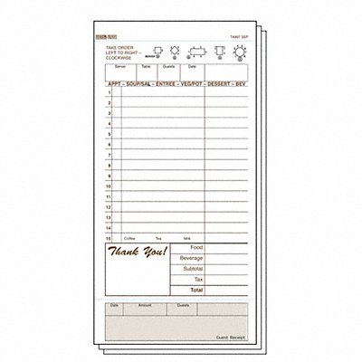 Guest Checks 3-Part Carbonless PK8