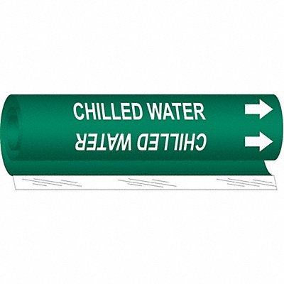 Pipe Marker Chilled Water 5 in H 8 in W