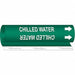 Pipe Marker Chilled Water 5 in H 8 in W