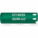 Pipe Marker City Water 5 in H 8 in W