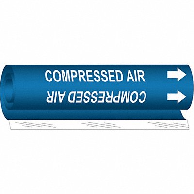 Pipe Marker Compressed Air 9 in H 8 in W