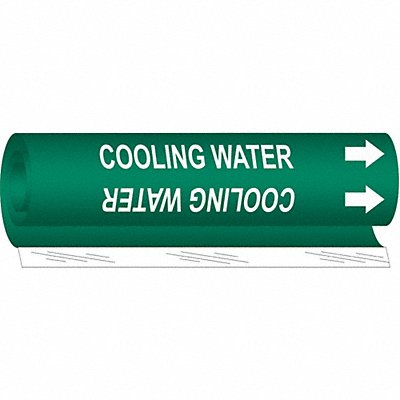 Pipe Marker Cooling Water 5 in H 8 in W