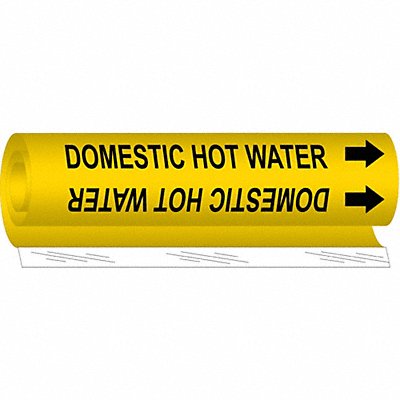 Pipe Mrkr Domestic Hot Water 9in H 8in W