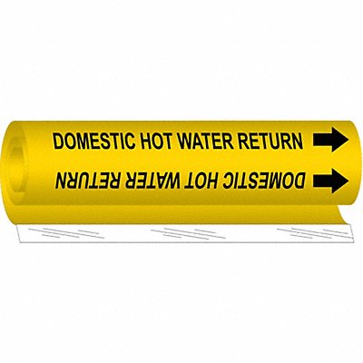 Pipe Mrkr Domestic Hot Watr Return 9in H