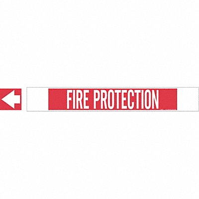 Pipe Marker Fire Protection 4in H 24in W