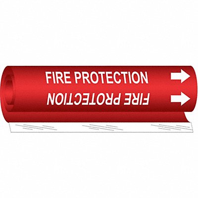 Pipe Marker Fire Protection 9in H 8in W