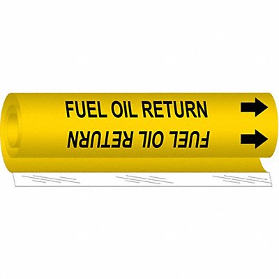 Pipe Marker Fuel Oil Return 9in H 8in W