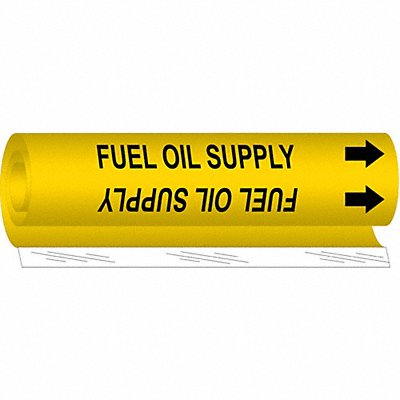 Pipe Marker Fuel Oil Supply 9in H 8in W