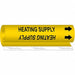 Pipe Marker Heating Supply 9 in H 8 in W