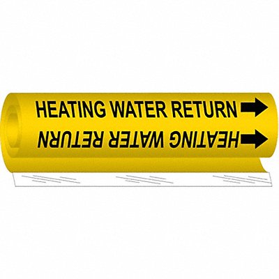 Pipe Marker Heating Water Return 26in H