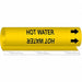 Pipe Marker Hot Water 5 in H 8 in W