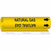 Pipe Marker Natural Gas 9 in H 8 in W