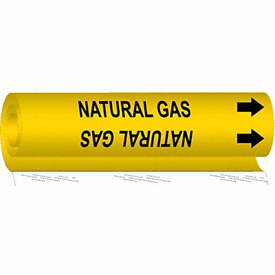 Pipe Marker Natural Gas 26 in H 12 in W