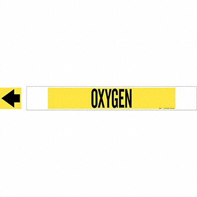 Pipe Marker Oxygen 4 in H 24 in W