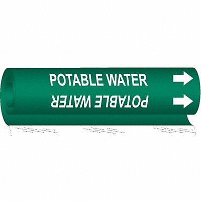 Pipe Marker Potable Water 9 in H 8 in W