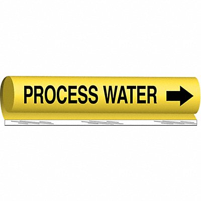 Pipe Marker Process Water 5 in H 8 in W