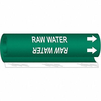 Pipe Marker Raw Water 9 in H 8 in W