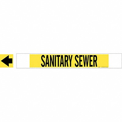 Pipe Marker Sanitary Sewer 4in H 24in W