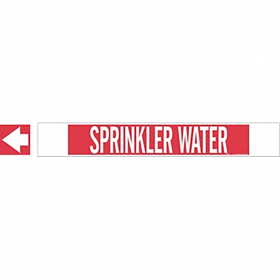 Pipe Marker Sprinkler Water 4in H 24in W