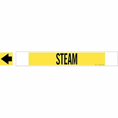 Pipe Marker Steam 4 in H 24 in W