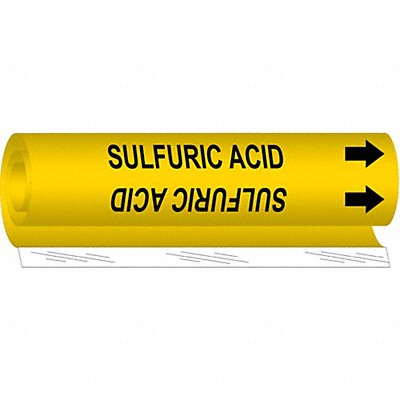 Pipe Marker Sulfuric Acid 9 in H 8 in W